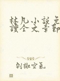 林凡小说免费阅读全文章节