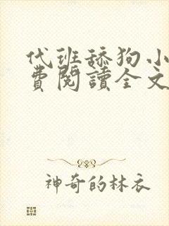 代班舔狗小说免费阅读全文最新章节封面