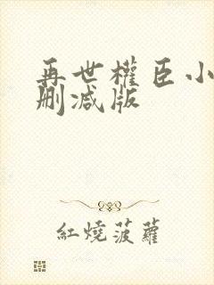 再世权臣小说无删减版封面