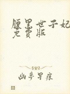 腹黑世子妃日常免费版封面