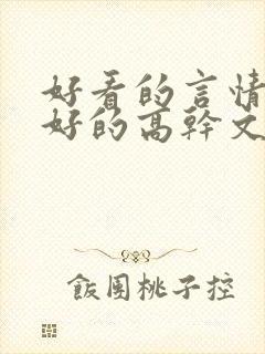 好看的言情文笔好的高干文