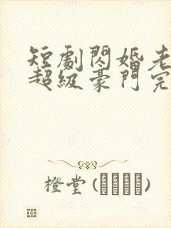 短剧闪婚老公是超级豪门完整版封面
