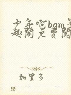少年啊bgm笔趣阁免费阅读全文下载