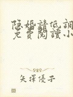 隐婚请低调全文免费阅读小说封面