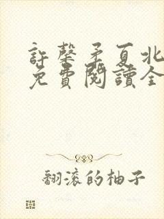 许馨柔夏北小说免费阅读全文下载