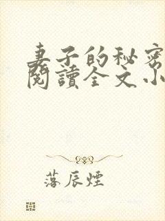 妻子的秘密免费阅读全文小说