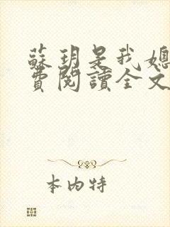 苏玥是我媳妇免费阅读全文封面