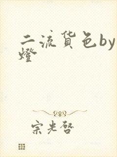 二流货色by尾灯封面