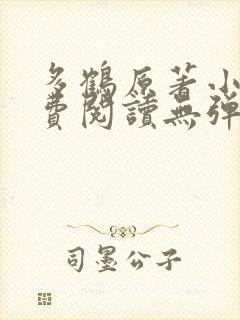 多鹤原著小说免费阅读无弹窗
