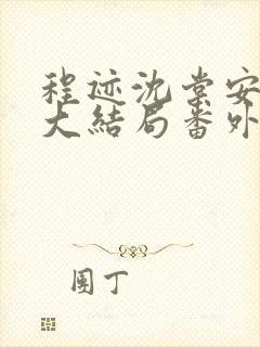 程迹沈棠安江彻大结局番外
