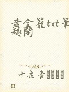 黄金笼txt笔趣阁封面