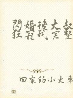 闪婚后大叔每天狂宠我完整阅读