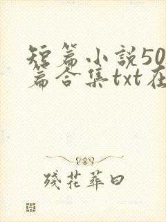短篇小说500篇合集txt在线阅读