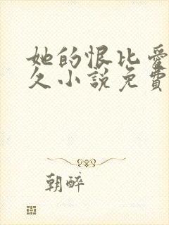 她的恨比爱更长久小说免费阅读