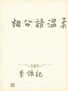 相公请温柔一点封面