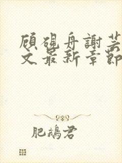 顾砚舟谢芸琛全文最新章节免费阅读