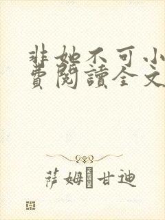 非她不可小说免费阅读全文
