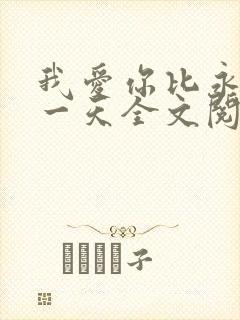 我爱你比永远多一天全文阅读