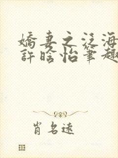 娇妻之泛海之舟许晗怡笔趣阁
