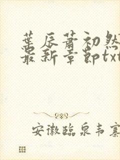 叶辰萧初然免费最新章节txt