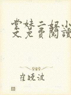 堂妹二妞小说全文免费阅读封面