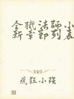 全职法师小说最新章节列表免费封面