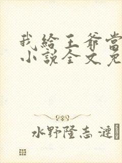 我给王爷当奶娘小说全文免费阅读下载