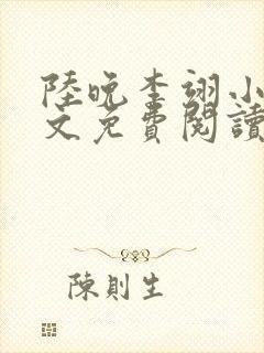 陆晚李翊小说全文免费阅读无弹窗封面