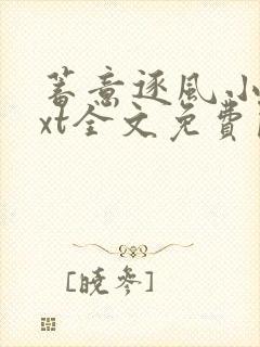 蓄意逐风小说txt全文免费阅读