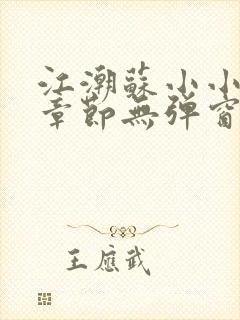 江潮苏小小最新章节无弹窗笔趣阁