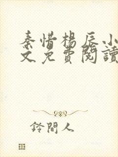 秦惜杨辰小说全文免费阅读无弹窗