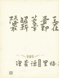 陆昭菱晋王小说最新章节在线阅读封面