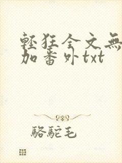 轻狂全文无删减加番外txt