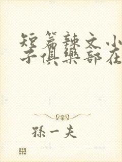 短篇辣文小说母子俱乐部在线阅读全文