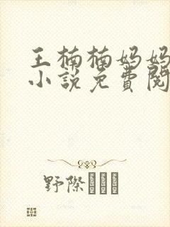 王楠楠妈妈王姨小说免费阅读封面