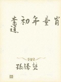 李初年童肖媛正道封面