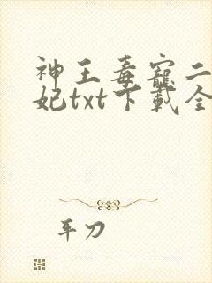 神王毒宠二嫁王妃txt下载全本