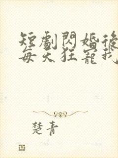 短剧闪婚后大叔每天狂宠我