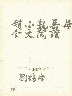 赵小龙岳母小说全文阅读