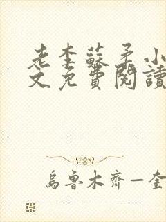 老李苏柔小说全文免费阅读
