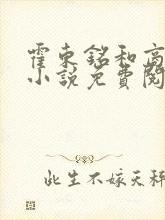 霍东铭和商晚晚小说免费阅读
