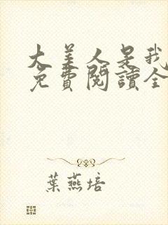 大美人是我老婆免费阅读全文
