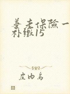 养老保险一次性补缴15