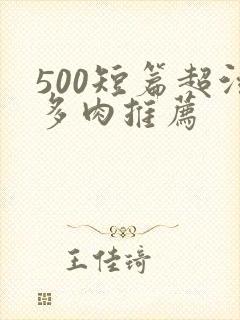 500短篇超污多肉推荐