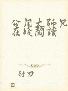 公用大师兄小说在线阅读