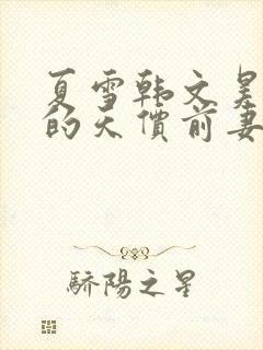 夏雪韩文昊总裁的天价前妻免费阅读