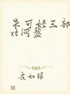 朱可娃三部曲txt网盘