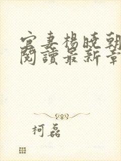 官妻杨晓朝免费阅读最新章节