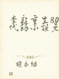 李毅重生80年代的小说免费阅读