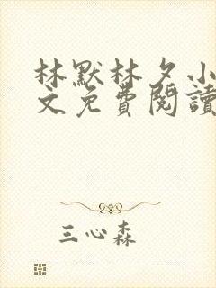 林默林夕小说全文免费阅读封面